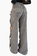 Twisted Denim Jeans Lavish Daily