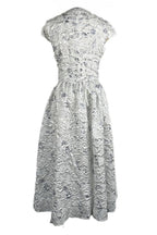 Printed Waist Defined A Line Midi Dress Lavish Daily