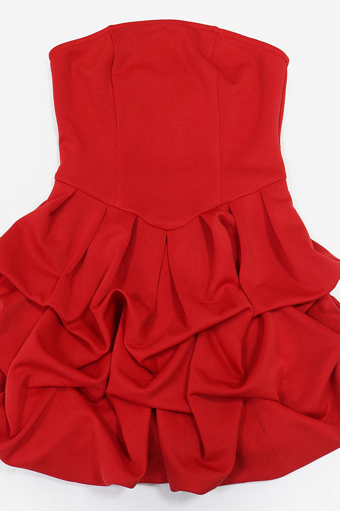 Bubble Hem Corset Mini Dress Lavish Daily