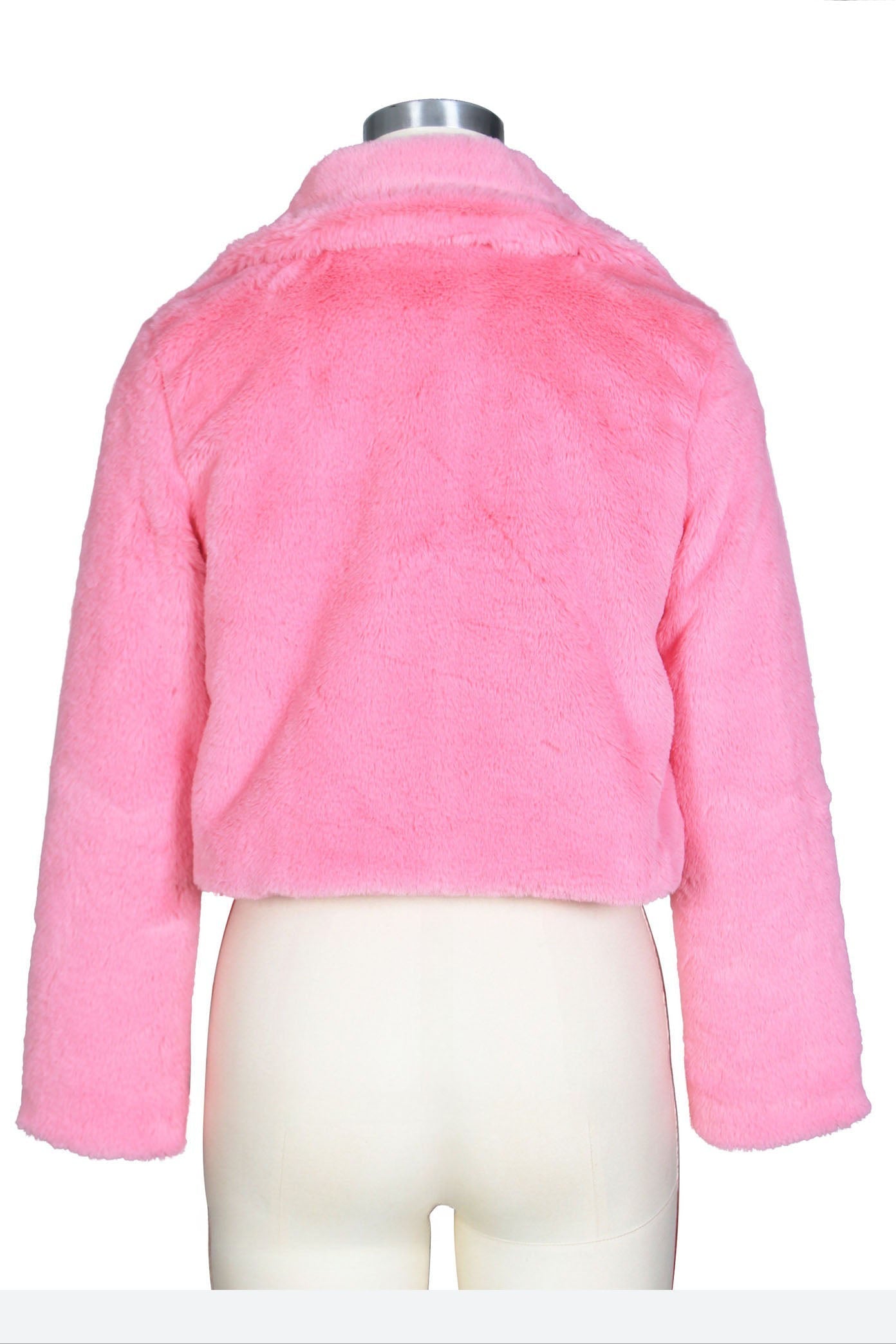 Faux Leather Lapel Short Jacket Lavish Daily