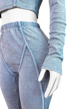 Ribbed Long Sleeve Top and Pant Two-piece Set Lavish Daily