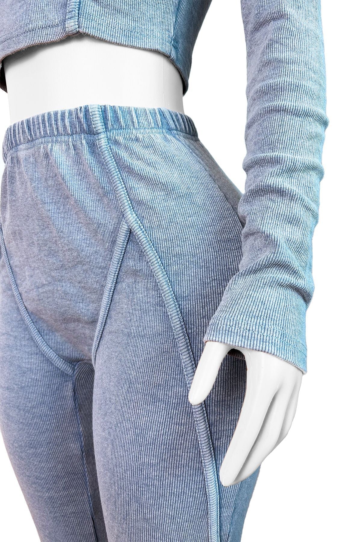 Ribbed Long Sleeve Top and Pant Two-piece Set Lavish Daily