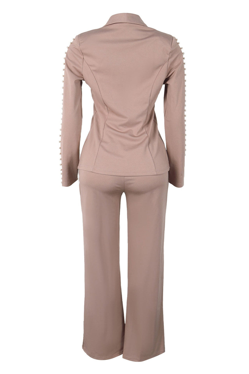 Elegant Pearl Lapel Blazer Three-Piece Set Lavish Daily