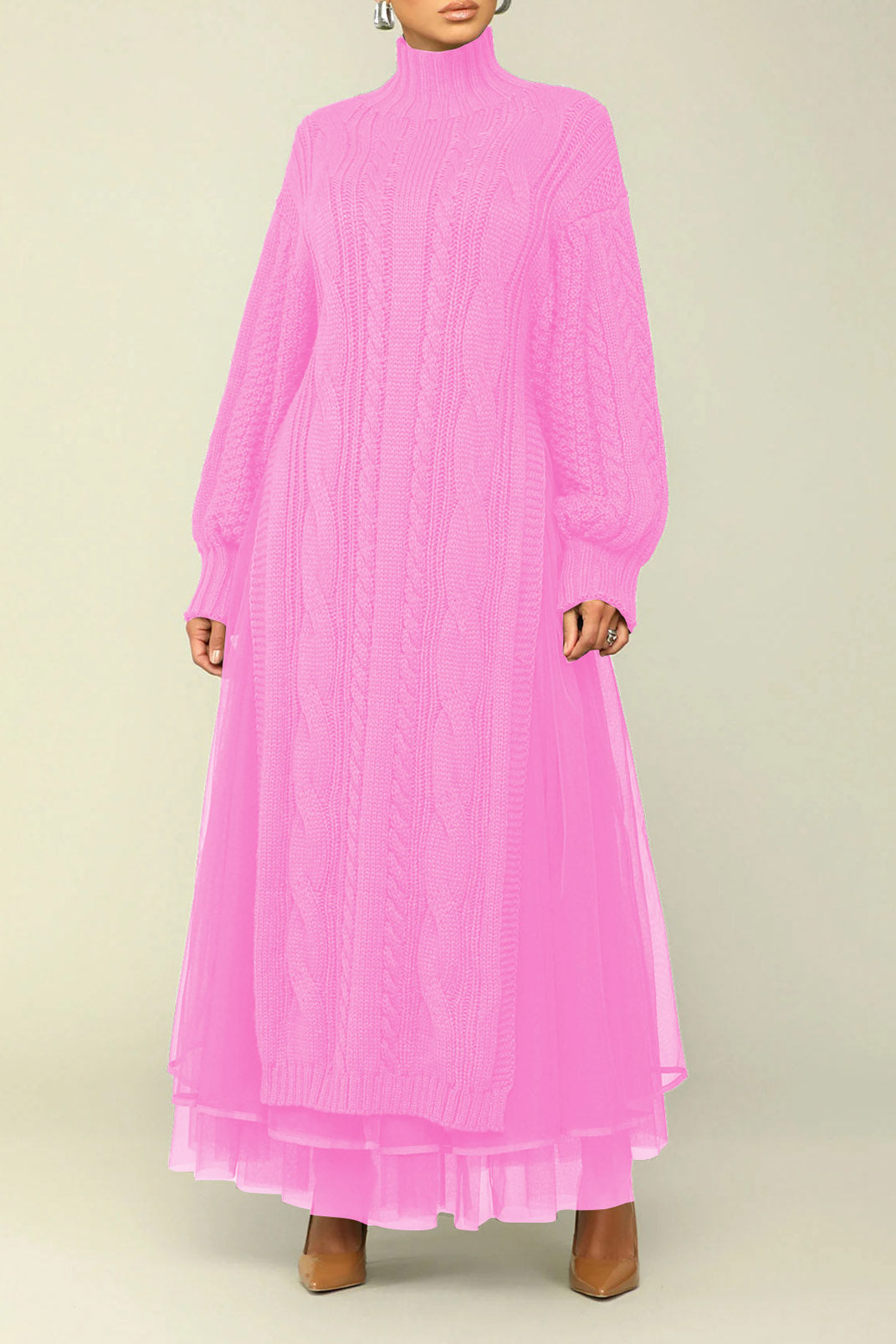 Knit Tulle Two Piece Skirt Set Lavish Daily