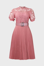 A-Line Pleated Dress Lavish Daily