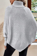 Cape Sweater with Turtleneck LavishDaily