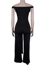 Stretch Off Shoulder Tie Detail Jumpsuit Lavish Daily