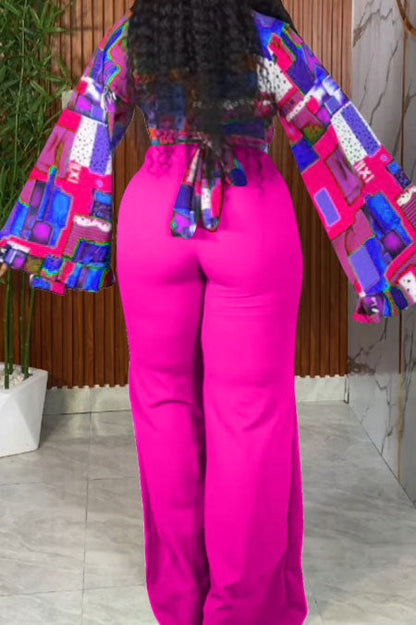 Plus Size Tie-Front Top & Pants Set Lavish Daily