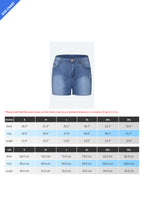 Stretch Skinny Ripped Denim Shorts Lavish Daily