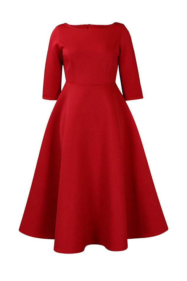 Elegant Solid Color A-Line Evening Dress Lavish Daily