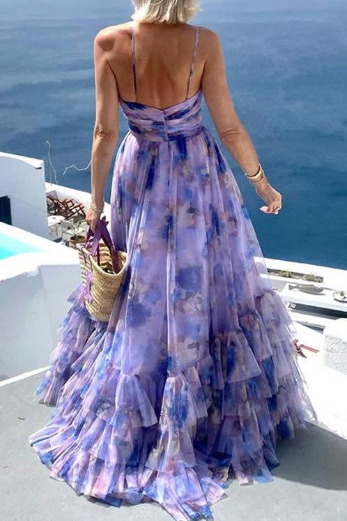 Ruffled Tiered Maxi Dress Lavish Daily