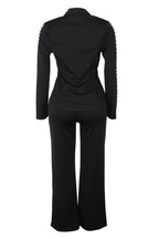 Elegant Pearl Lapel Blazer Three-Piece Set Lavish Daily