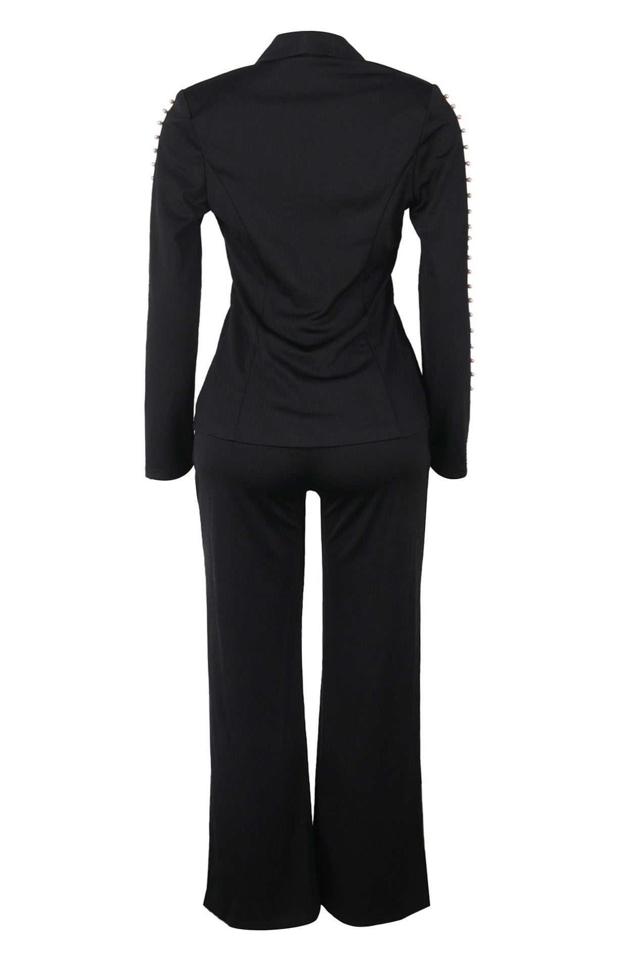 Elegant Pearl Lapel Blazer Three-Piece Set Lavish Daily