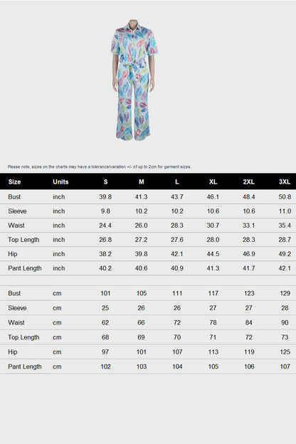 Printed Shirt & Pants Set Lavish Daily