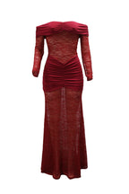 Off Shoulder Lace Maxi Dress Lavish Daily