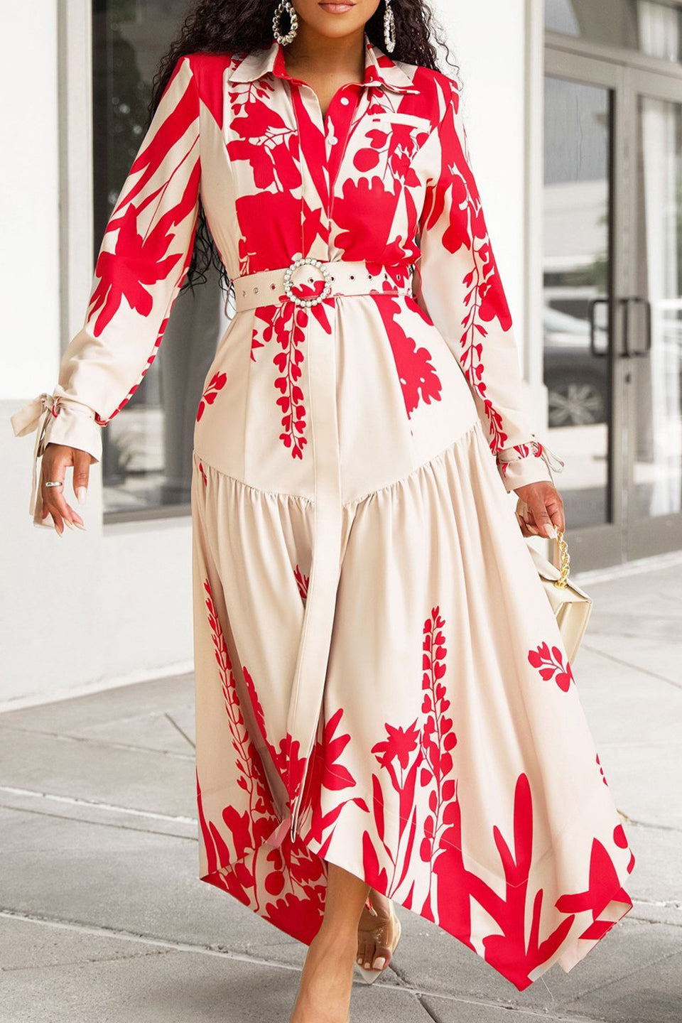 Floral Print Maxi Dress Lavish Daily