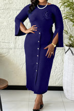 Elegant Round Neck Bodycon Dress Lavish Daily