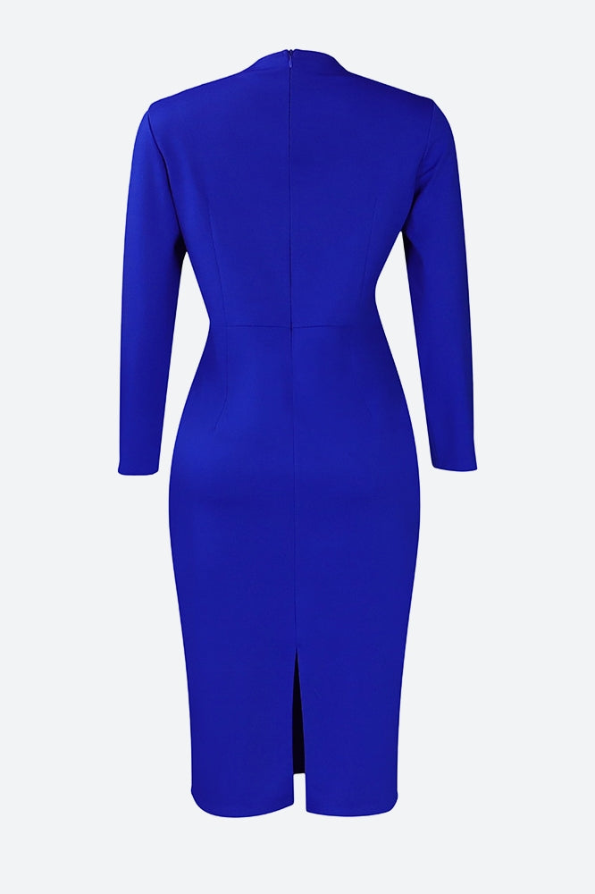 Print Hip Wrap Dress Lavish Daily