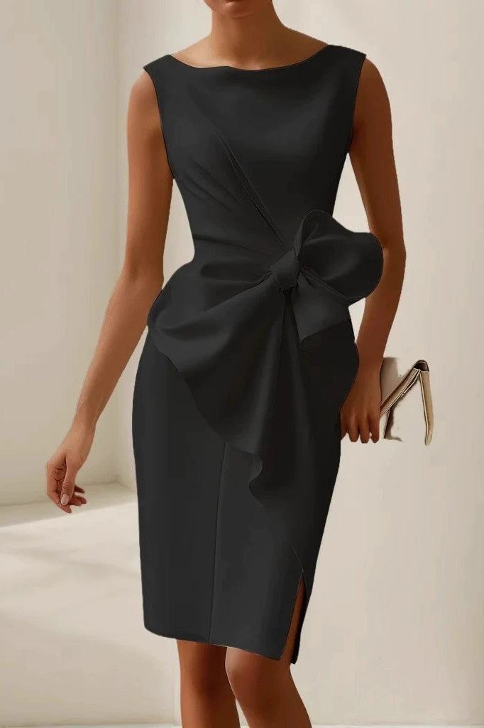 Sweet Bow Tie Waist Midi Dress Lavish Daily