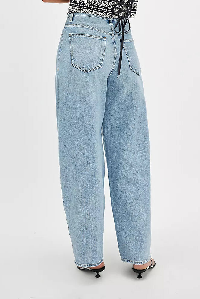 Washed Straight Leg Fashion Street Style Jeans Lavish Daily