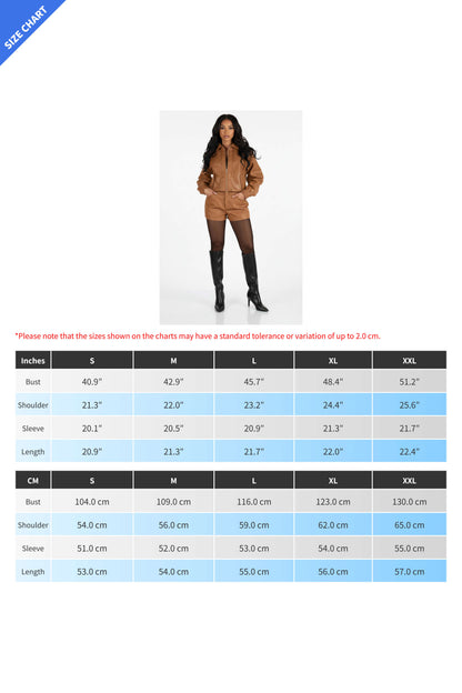 Textured PU Leather Cropped Moto Jacket Lavish Daily