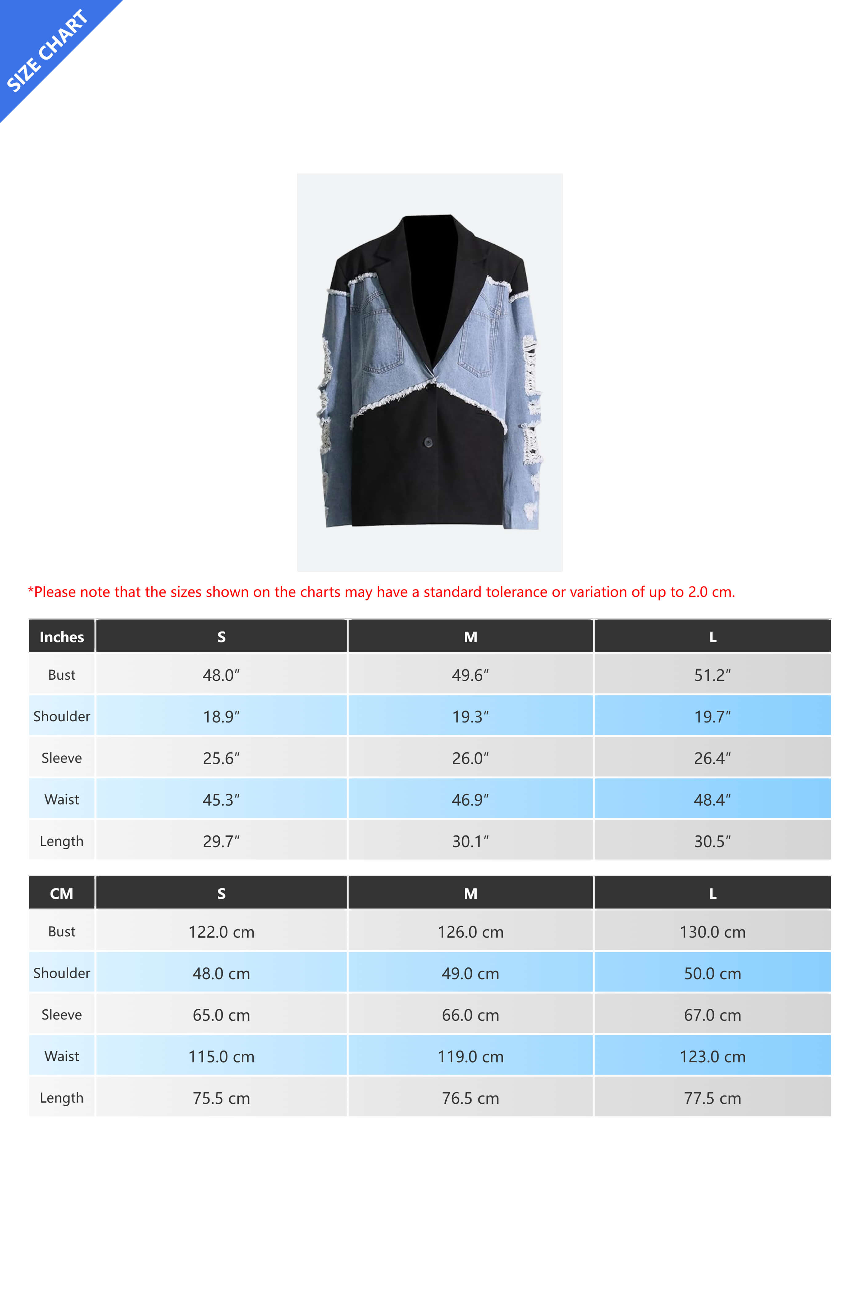 Color Blocking Loose Denim Jacket Lavish Daily