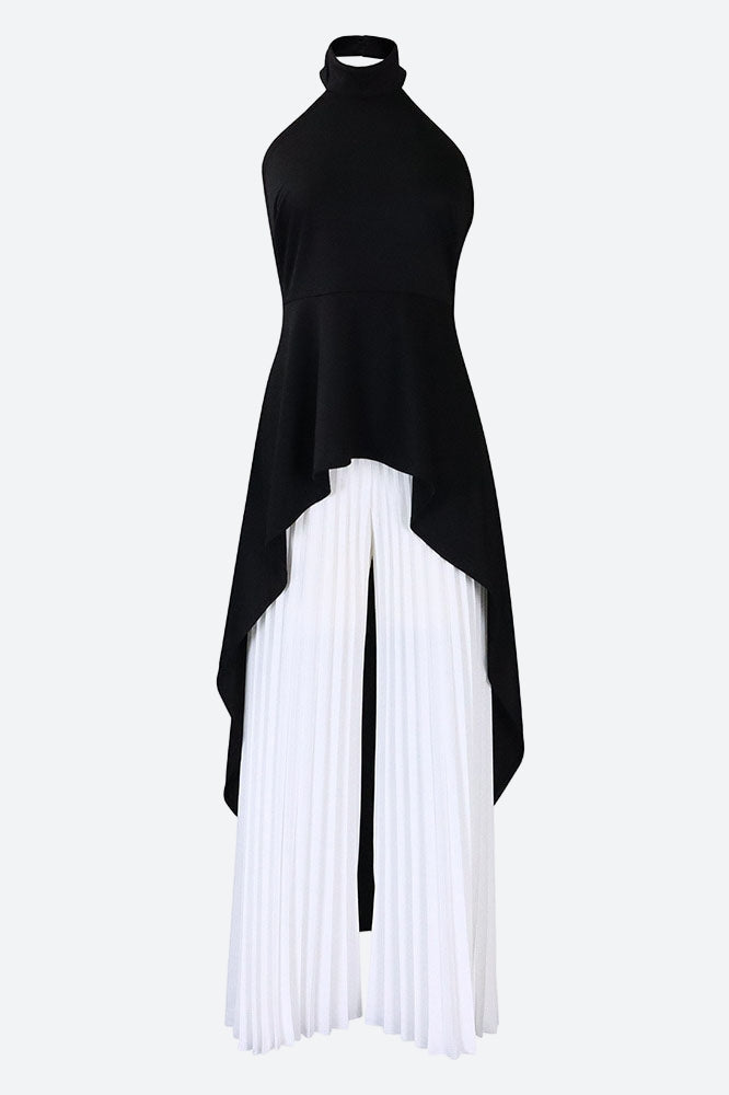 Halter Tunic Top & Pleated Pants Set Lavish Daily