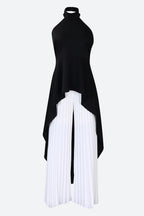 Halter Tunic Top & Pleated Pants Set Lavish Daily