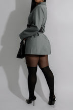 Double Side Belted Blazer Lavish Daily