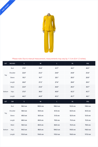 Textured Button-Down Shirt & Pants Set Lavish Daily