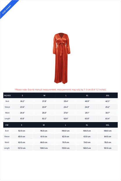 Faux Silk Pleated Tie-Waist Maxi Dress Lavish Daily