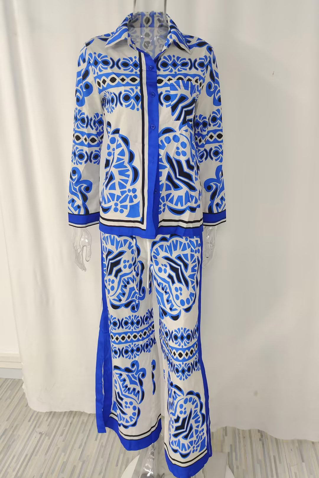 Printed Shirt and Pant Set Lavish Daily