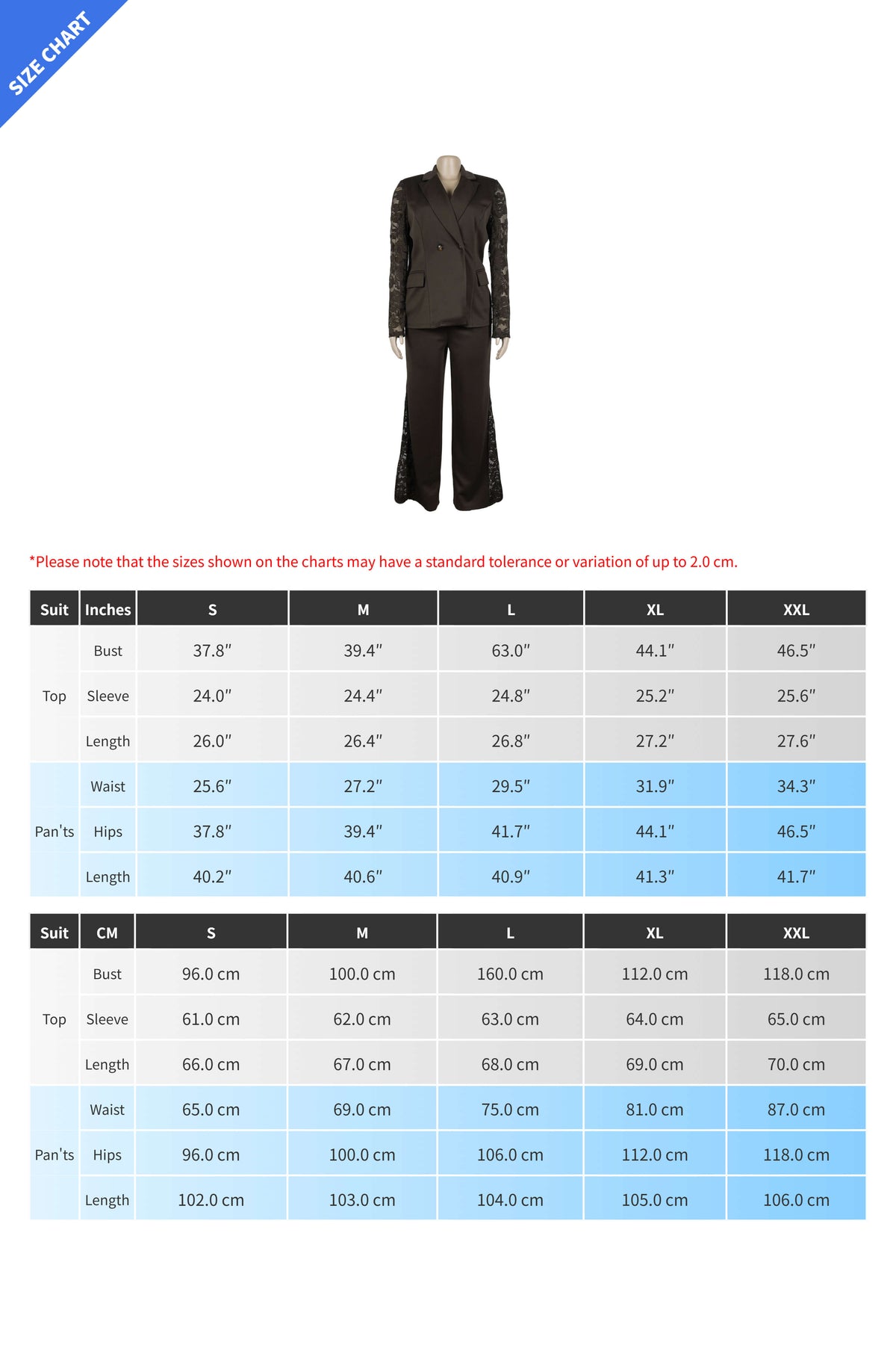 Lace Sleeve Blazer & Wide Leg Pant Set Lavish Daily