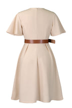 V-Neck Flare Sleeve Casual A-Line Dress Lavish Daily