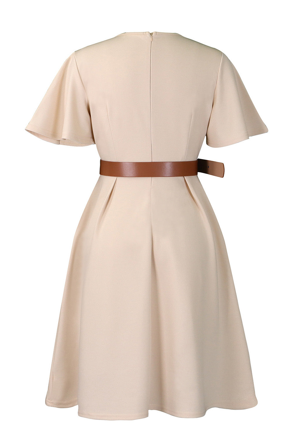 V-Neck Flare Sleeve Casual A-Line Dress Lavish Daily