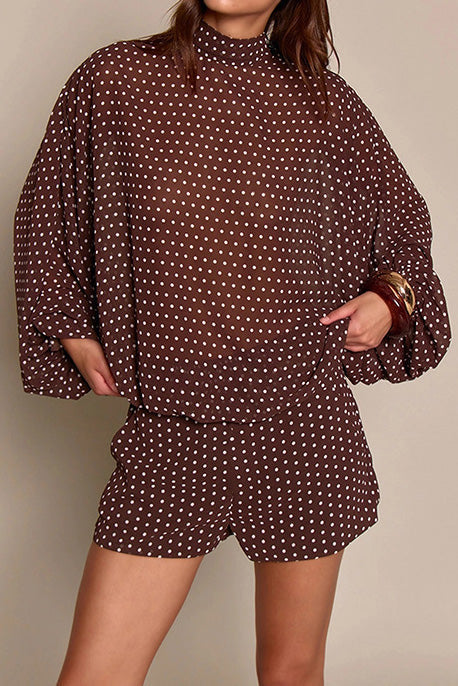 Polka Dot Sheer 2-Piece Shorts Set Lavish Daily