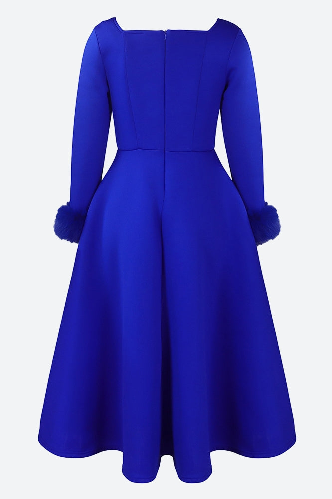 Long Sleeve Square Neck Maxi Dresses Lavish Daily