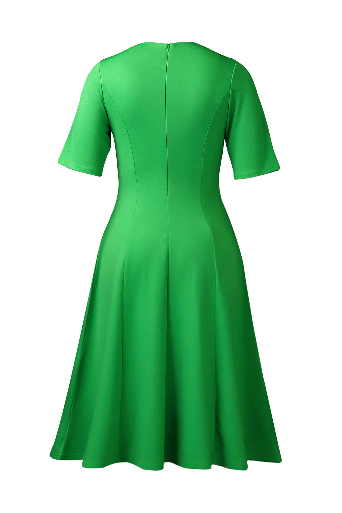 Asymmetrical Button A-Line Midi Dress Lavish Daily