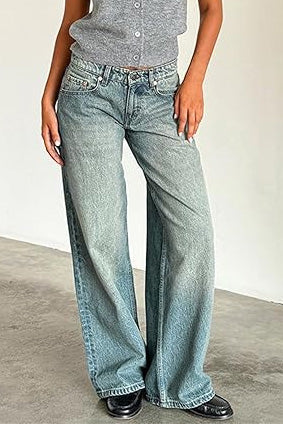 Vintage Low Rise Straight Leg Jeans Lavish Daily