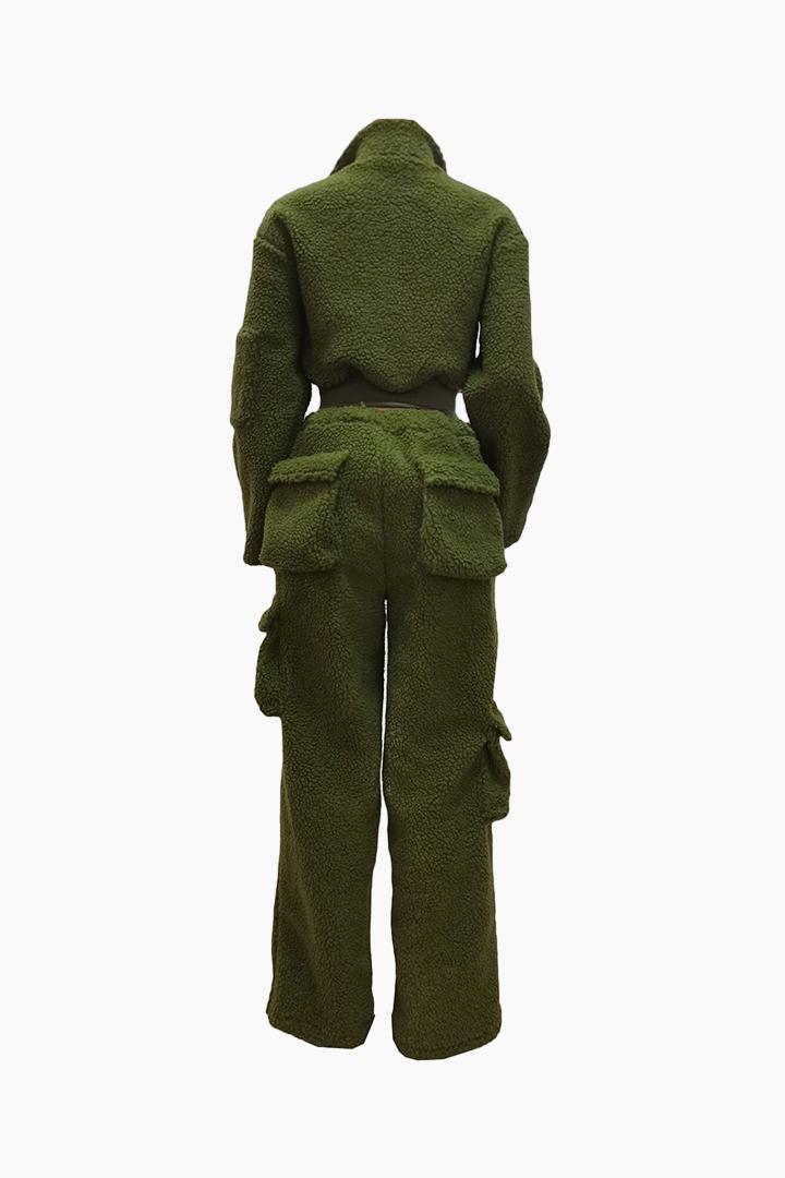Fuzz Cargo Pants Sets Lavish Daily