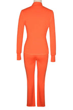 Solid Long Sleeve Zip-Up Tracksuit Lavish Daily