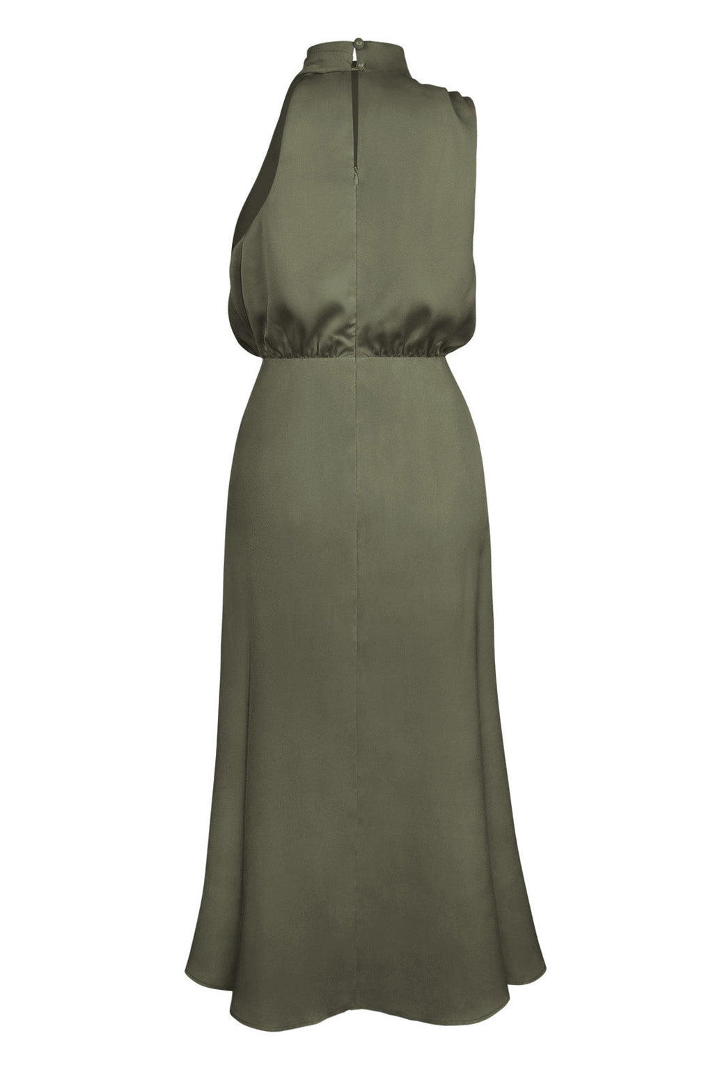 Satin Mock-Neck Slip Dress Lavish Daily