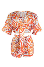 Printed Batwing Sleeve Loose Two-Piece Set Lavish Daily
