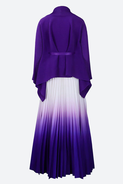 Gradient Batwing Sleeve Top and Skirt Set Lavish Daily