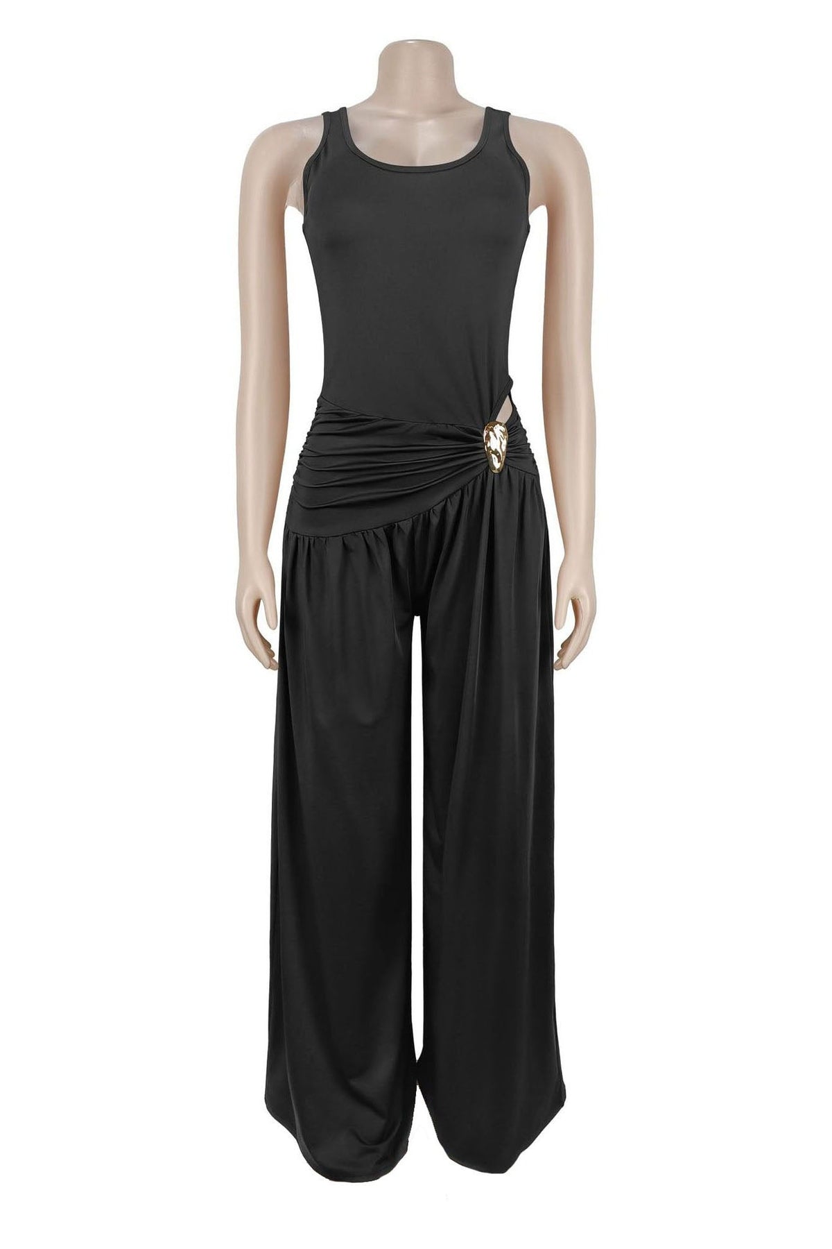 Embellished Cutout Wide Leg Jumpsuit Lavish Daily