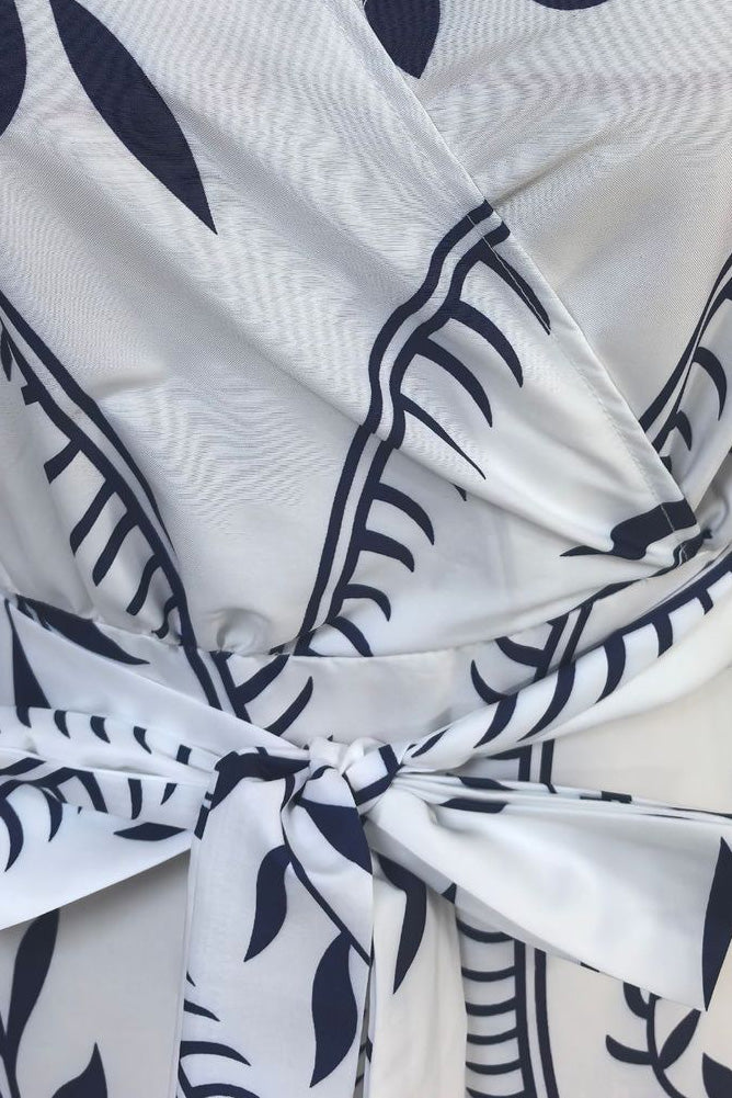 Floral Ruffle V-Neck Slim Maxi Dress Lavish Daily