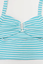 Jacquard Stripe 2-Piece Set with Crop Top & Pants Lavish Daily
