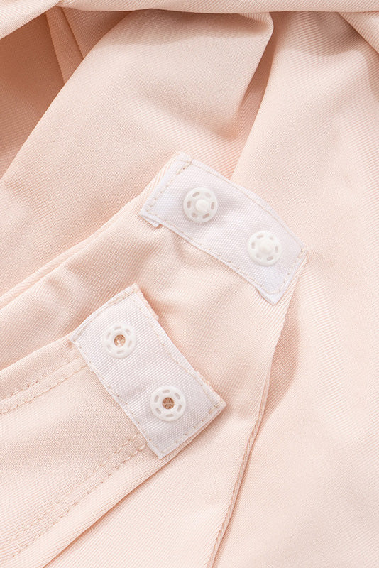 Fitted Waist-Exposed Bodycon High-Neck Dress Lavish Daily