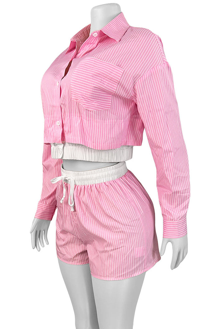 Seaside Prep Stripes Short Set Lavish Daily