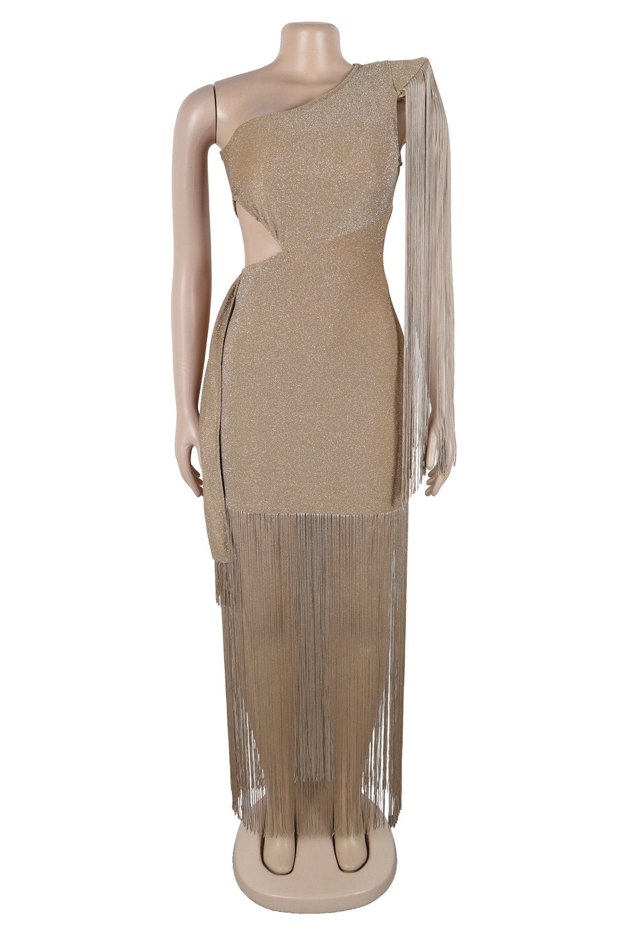 One Shoulder Fringe Dress Lavish Daily